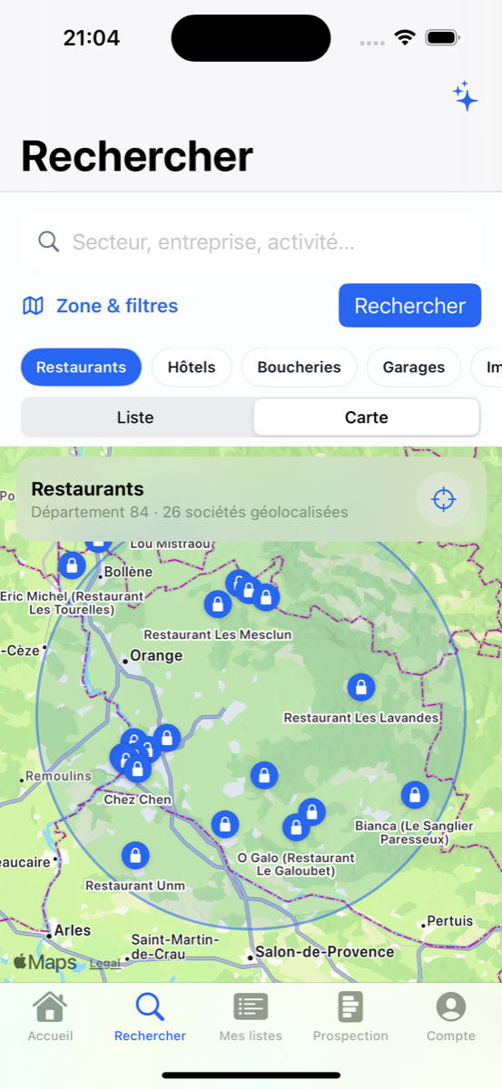 Carte MonProspect